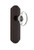 Nostalgic Warehouse - Deco Plate Passage Oval Clear Crystal Glass Door Knob in Timeless Bronze - DECOCC - 700273 - 2 3/8" Backset