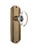 Nostalgic Warehouse - Deco Plate Passage Oval Clear Crystal Glass Door Knob in Antique Brass - DECOCC - 708802 - 2 3/4" Backset