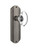 Nostalgic Warehouse - Deco Plate Privacy Oval Clear Crystal Glass Door Knob in Antique Pewter - DECOCC - 714880 - 2 3/4" Backset