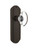 Nostalgic Warehouse - Deco Plate Single Dummy Oval Clear Crystal Glass Door Knob in Oil-Rubbed Bronze - DECOCC - 706637