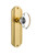 Nostalgic Warehouse - Deco Plate Single Dummy Oval Clear Crystal Glass Door Knob in Unlacquered Brass - DECOCC - 706640