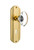 Nostalgic Warehouse - Deco Plate with Keyhole Double Dummy Oval Clear Crystal Glass Door Knob in Polished Brass - DECOCC - 711570