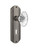 Nostalgic Warehouse - Deco Plate with Keyhole Passage Oval Fluted Crystal Glass Door Knob in Antique Pewter - DECOFC - 710503 - 2 3/4" Backset
