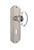Nostalgic Warehouse - Deco Plate Interior Mortise Oval Clear Crystal Glass Door Knob in Satin Nickel - DECOCC - 706661 - 2 1/4" Backset