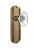 Nostalgic Warehouse - Deco Plate Single Dummy Oval Fluted Crystal Glass Door Knob in Antique Brass - DECOFC - 706683