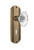 Nostalgic Warehouse - Deco Plate with Keyhole Single Dummy Oval Fluted Crystal Glass Door Knob in Antique Brass - DECOFC - 706690
