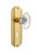 Nostalgic Warehouse - Deco Plate with Keyhole Single Dummy Oval Fluted Crystal Glass Door Knob in Unlacquered Brass - DECOFC - 706694
