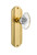 Nostalgic Warehouse - Deco Plate Double Dummy Oval Fluted Crystal Glass Door Knob in Polished Brass - DECOFC - 706699