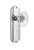 Nostalgic Warehouse - Deco Plate with Keyhole Double Dummy Oval Fluted Crystal Glass Door Knob in Bright Chrome - DECOFC - 712008