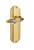 Nostalgic Warehouse - Deco Plate Passage Parlor Lever in Unlacquered Brass - DECPRL - 708825 - 2 3/4" Backset
