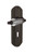 Nostalgic Warehouse - Deco Plate with Keyhole Passage Parlor Lever in Oil-Rubbed Bronze - DECPRL - 706012 - 2 3/8" Backset