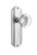 Nostalgic Warehouse - Deco Plate with Keyhole Double Dummy Round Clear Crystal Glass Door Knob in Bright Chrome - DECRCC - 712448