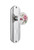 Nostalgic Warehouse - Deco Plate with Keyhole Passage White Rose Porcelain Door Knob in Bright Chrome - DECROS - 710585 - 2 3/4" Backset