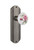 Nostalgic Warehouse - Deco Plate Privacy White Rose Porcelain Door Knob in Antique Pewter - DECROS - 714912 - 2 3/4" Backset