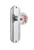Nostalgic Warehouse - Deco Plate Double Dummy White Rose Porcelain Door Knob in Bright Chrome - DECROS - 706744