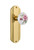Nostalgic Warehouse - Deco Plate Double Dummy White Rose Porcelain Door Knob in Polished Brass - DECROS - 706746