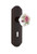 Nostalgic Warehouse - Deco Plate with Keyhole Double Dummy White Rose Porcelain Door Knob in Timeless Bronze - DECROS - 700940