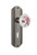 Nostalgic Warehouse - Deco Plate with Keyhole Double Dummy White Rose Porcelain Door Knob in Antique Pewter - DECROS - 706749