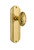 Nostalgic Warehouse - Deco Plate Privacy Victorian Door Knob in Polished Brass - DECVIC - 714922 - 2 3/4" Backset