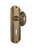 Nostalgic Warehouse - Deco Plate with Keyhole Privacy Victorian Door Knob in Antique Brass - DECVIC - 705597 - 2 3/8" Backset