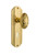 Nostalgic Warehouse - Deco Plate with Keyhole Double Dummy Victorian Door Knob in Polished Brass - DECVIC - 706448
