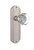 Nostalgic Warehouse - Deco Plate Passage Waldorf Door Knob in Satin Nickel - DECWAL - 705632 - 2 3/8" Backset
