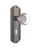 Nostalgic Warehouse - Deco Plate with Keyhole Passage Waldorf Door Knob in Antique Pewter - DECWAL - 705635 - 2 3/8" Backset