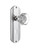 Nostalgic Warehouse - Deco Plate with Keyhole Passage Waldorf Door Knob in Bright Chrome - DECWAL - 710620 - 2 3/4" Backset