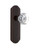 Nostalgic Warehouse - Deco Plate Double Dummy Waldorf Door Knob in Timeless Bronze - DECWAL - 700818
