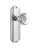 Nostalgic Warehouse - Deco Plate Double Dummy Waldorf Door Knob in Bright Chrome - DECWAL - 706501