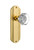 Nostalgic Warehouse - Deco Plate Double Dummy Waldorf Door Knob in Unlacquered Brass - DECWAL - 706505