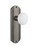 Nostalgic Warehouse - Deco Plate Passage White Porcelain Door Knob in Antique Pewter - DECWHI - 708858 - 2 3/4" Backset