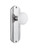 Nostalgic Warehouse - Deco Plate Privacy White Porcelain Door Knob in Bright Chrome - DECWHI - 705405 - 2 3/8" Backset