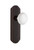 Nostalgic Warehouse - Deco Plate Single Dummy White Porcelain Door Knob in Timeless Bronze - DECWHI - 700549