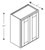 Blue Valley White Shaker Kitchen Cabinet - WHS-W3042
