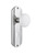Nostalgic Warehouse - Deco Plate with Keyhole Single Dummy White Porcelain Door Knob in Bright Chrome - DECWHI - 702164