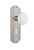 Nostalgic Warehouse - Deco Plate with Keyhole Single Dummy White Porcelain Door Knob in Satin Nickel - DECWHI - 706209