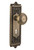 Nostalgic Warehouse - Egg & Dart Plate Interior Mortise Deco Door Knob in Antique Brass - EADDEC - 707151 - 2 1/4" Backset