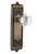 Nostalgic Warehouse - Egg & Dart Plate Single Dummy Round Clear Crystal Glass Door Knob in Antique Brass - EADRCC - 712303