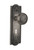 Nostalgic Warehouse - Meadows Plate Interior Mortise Craftsman Door Knob in Antique Pewter - MEACRA - 716583 - 2 1/4" Backset