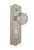 Nostalgic Warehouse - Meadows Plate Interior Mortise Craftsman Door Knob in Satin Nickel - MEACRA - 716585 - 2 1/4" Backset