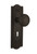 Nostalgic Warehouse - Meadows Plate Interior Mortise Deco Door Knob in Oil-Rubbed Bronze - MEADEC - 707207 - 2 1/4" Backset