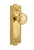 Nostalgic Warehouse - Meadows Plate Interior Mortise Deco Door Knob in Unlacquered Brass - MEADEC - 707210 - 2 1/4" Backset