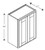 Blue Valley White Shaker Kitchen Cabinet - WHS-W3630