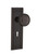 Nostalgic Warehouse - Mission Plate Interior Mortise Craftsman Door Knob in Timeless Bronze - MISCRA - 703881 - 2 1/4" Backset