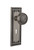 Nostalgic Warehouse - Mission Plate Interior Mortise Craftsman Door Knob in Antique Pewter - MISCRA - 716375 - 2 1/4" Backset