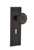 Nostalgic Warehouse - Mission Plate Interior Mortise Deco Door Knob in Timeless Bronze - MISDEC - 703883 - 2 1/4" Backset