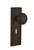 Nostalgic Warehouse - Mission Plate Interior Mortise Deco Door Knob in Oil-Rubbed Bronze - MISDEC - 707421 - 2 1/4" Backset