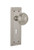 Nostalgic Warehouse - Mission Plate with Keyhole Privacy Homestead Door Knob in Antique Pewter - MISHOM - 716263 - 2 3/8" Backset