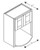Blue Valley White Shaker Kitchen Cabinet - WHS-WMC2736